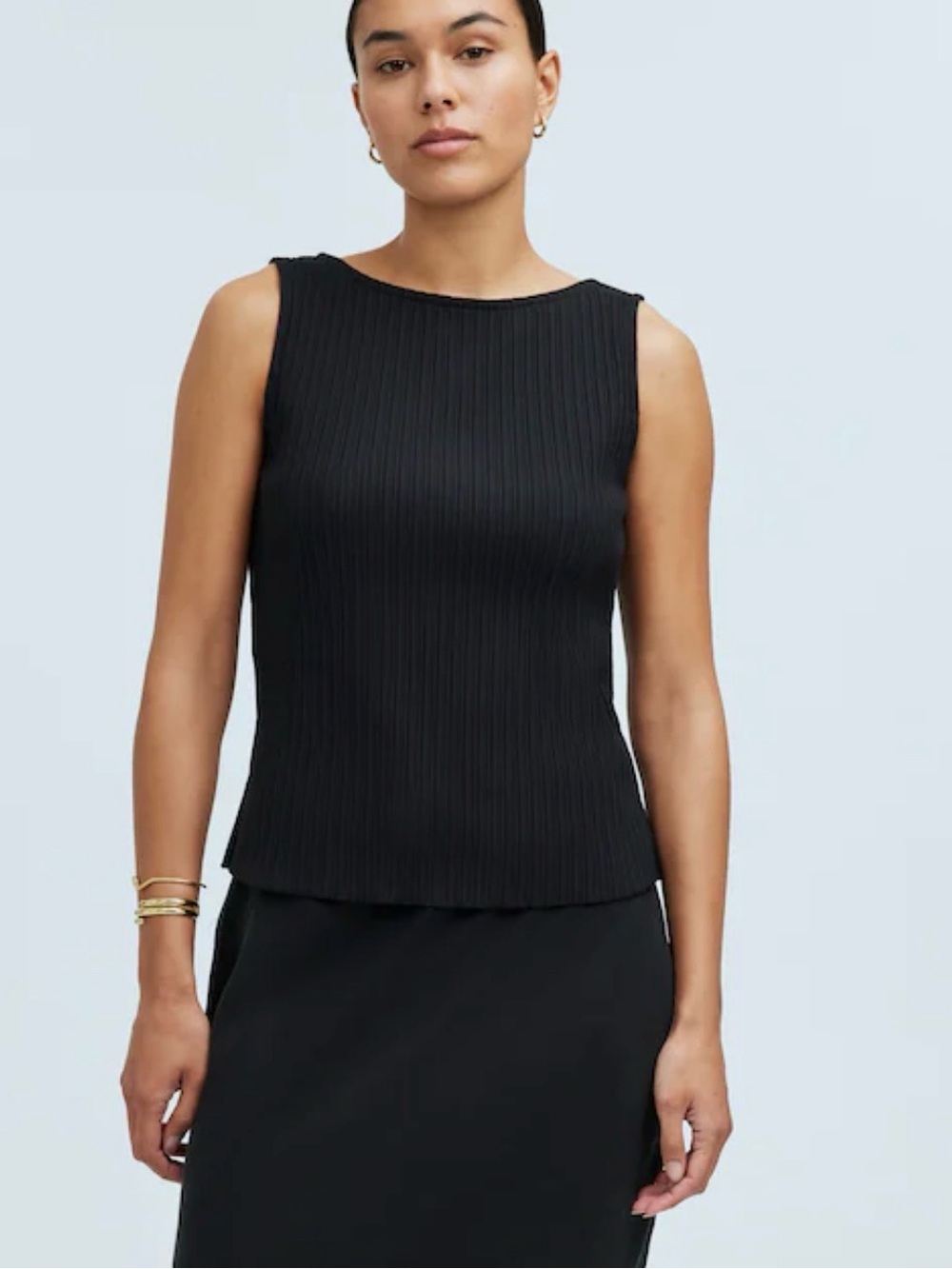 Madewell Black Ribbed Tank Top